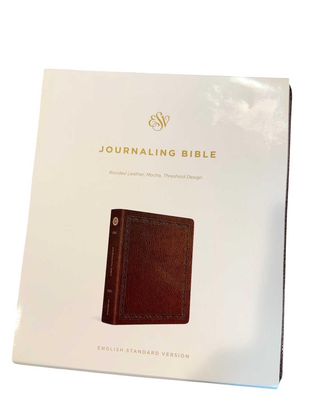 Crossway ESV journaling Holy Bible New unused brown leather English standard